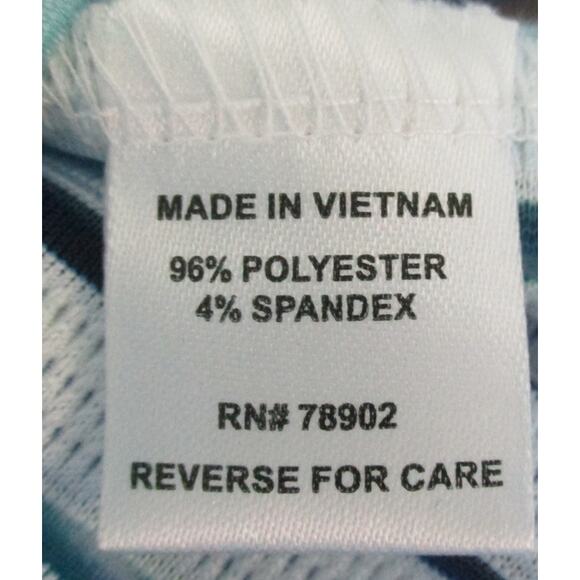 Erin London Women's Long Sleeve Semi Sheer Blue Striped Zip Jacket NWT Size Lg. - Picture 11 of 12